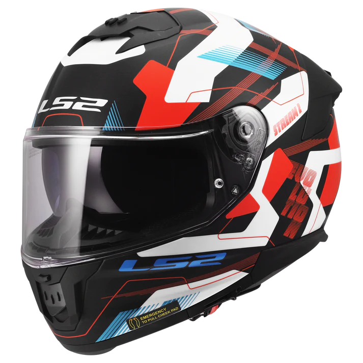 LS2 FF320 Stream II Mika Helmet - White Blue Red