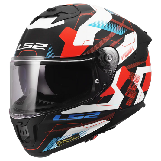 LS2 FF320 Stream II Mika Helmet - White Blue Red