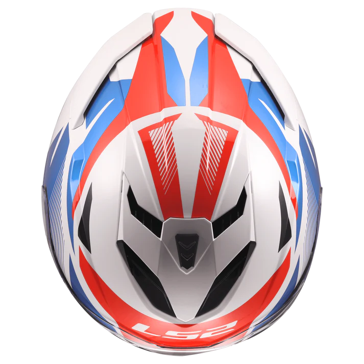 LS2 FF818 Storm III Komai Helmet - White Blue Red