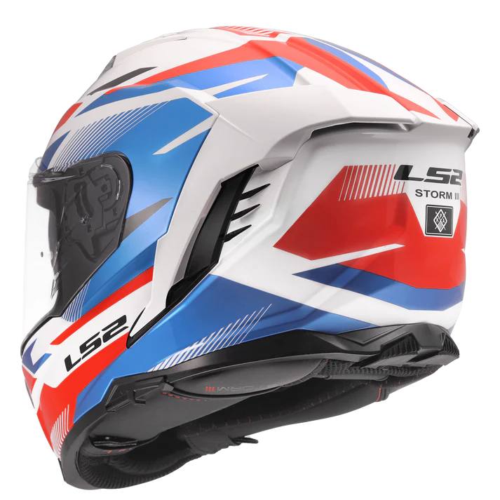 LS2 FF818 Storm III Komai Helmet - White Blue Red