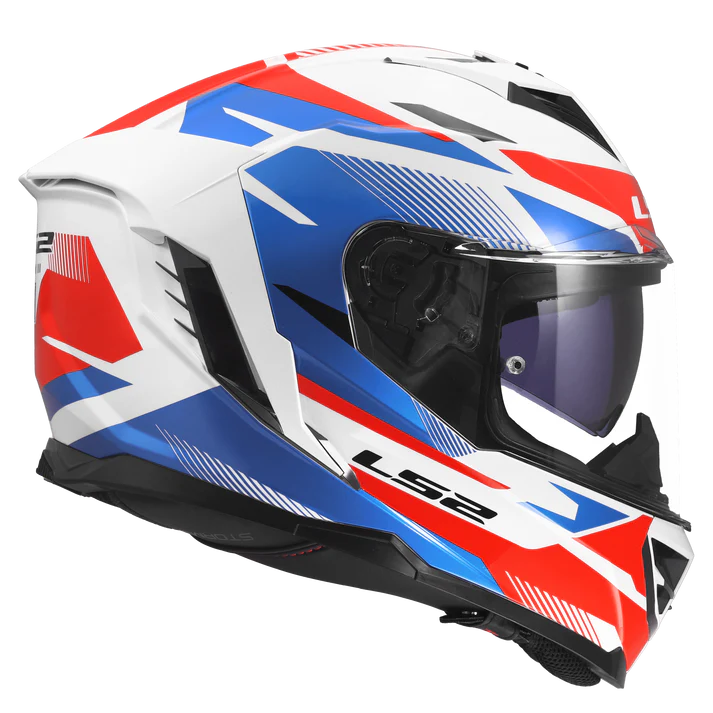 LS2 FF818 Storm III Komai Helmet - White Blue Red
