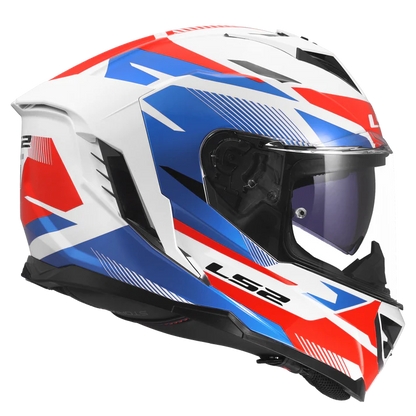 LS2 FF818 Storm III Komai Helmet - White Blue Red