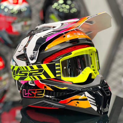 LS2 MX437 FAST II WASH WHITE helmet - motorizzr