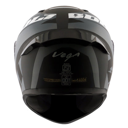 Vega Bolt Macho Helmet - Dull Black Grey