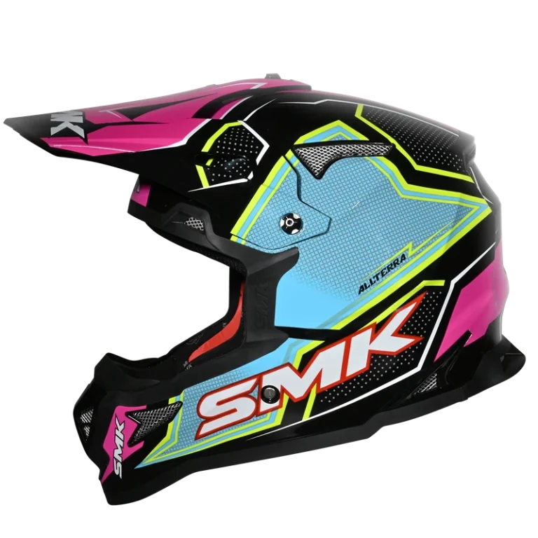 SMK Allterra Maverix Helmet - GL 259 Black Blue Pink