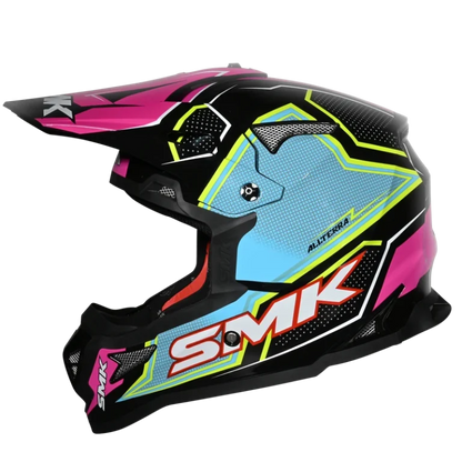 SMK Allterra Maverix Helmet - GL 259 Black Blue Pink