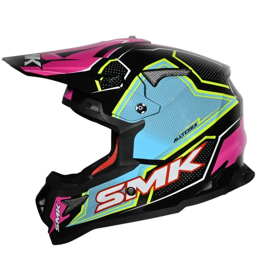 SMK Allterra Maverix Helmet - GL 259 Black Blue Pink