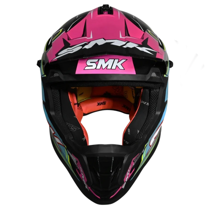 SMK Allterra Maverix Helmet - GL 259 Black Blue Pink