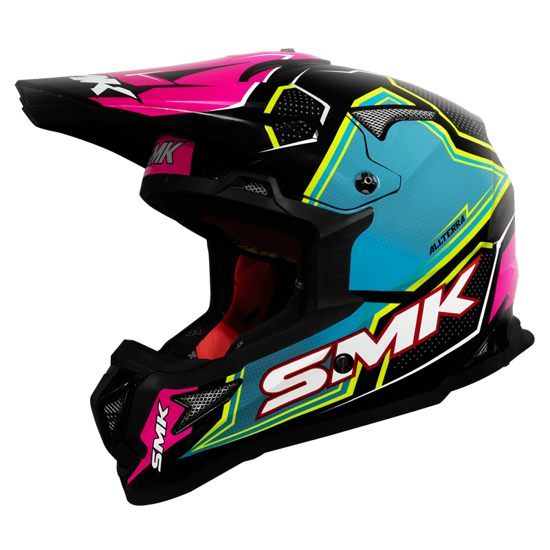 SMK Allterra Maverix Helmet - GL 259 Black Blue Pink