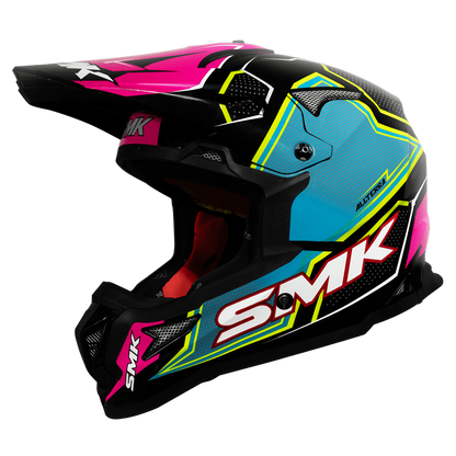 SMK Allterra Maverix Helmet - GL 259 Black Blue Pink
