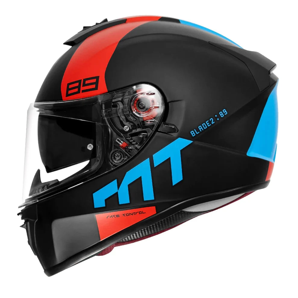 MT HELMET BLADE 2SV 89 - Matt Red Blue – Motorizzr