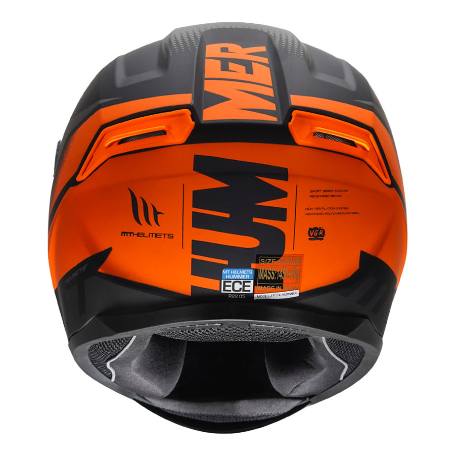 MT HUMMER BRICK HELMET - Matt Orange