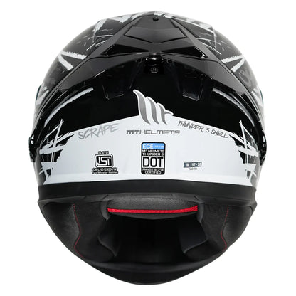 MT THUNDER3 PRO SCRAPE HELMET - Gloss White