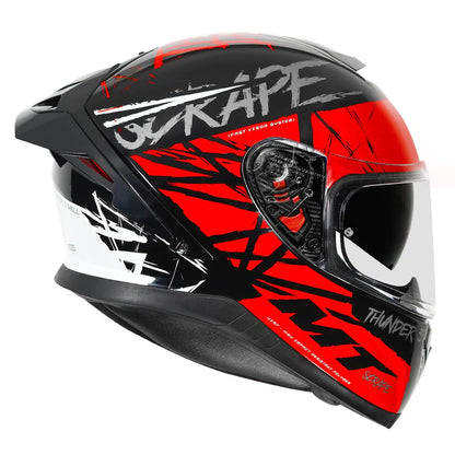 MT THUNDER3 PRO SCRAPE HELMET - Gloss Red