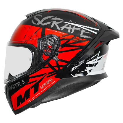 MT THUNDER3 PRO SCRAPE HELMET - Gloss Red