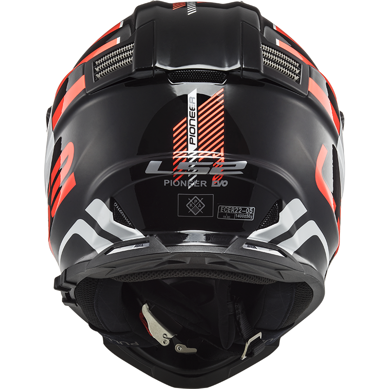 LS2 MX436 PIONEER EVO ADVENTURER HELMET - BLACK WHITE