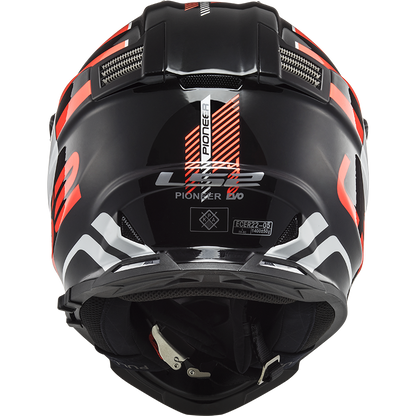 LS2 MX436 PIONEER EVO ADVENTURER HELMET - BLACK WHITE