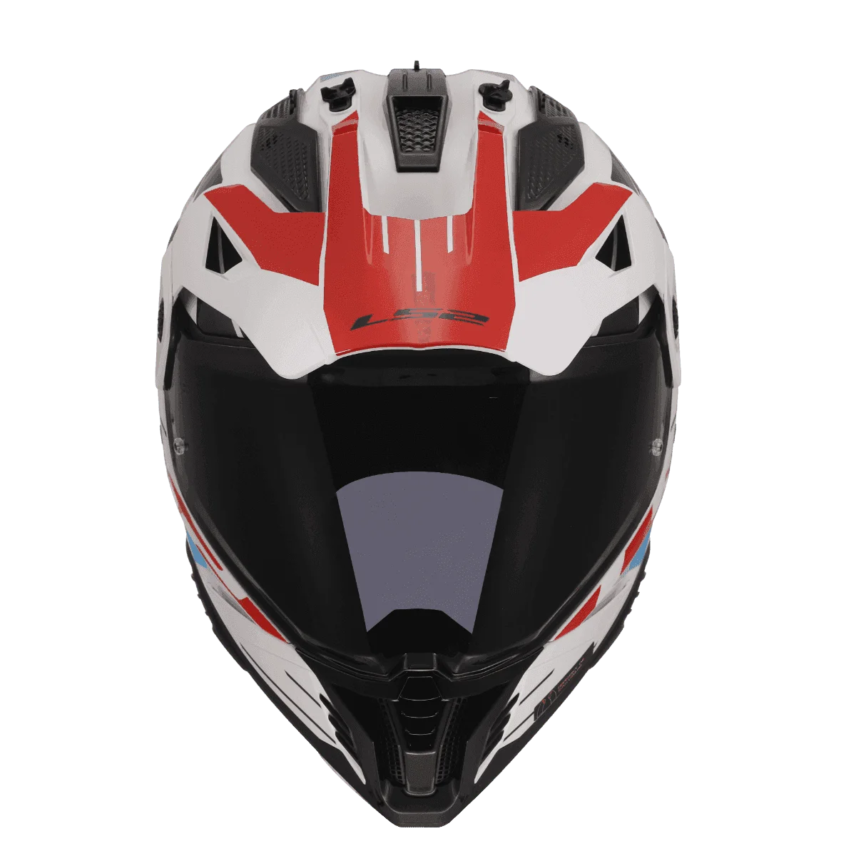 LS2 MX436 Pioneer II Namib Helmet - White Blue Red