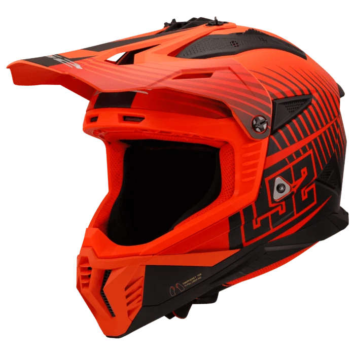 LS2 MX437 FAST II DUCK HELMET - HV ORANGE RED