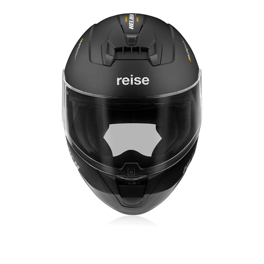 Reise Helden Motorcycle Riding Helmet - Solid Matt Black