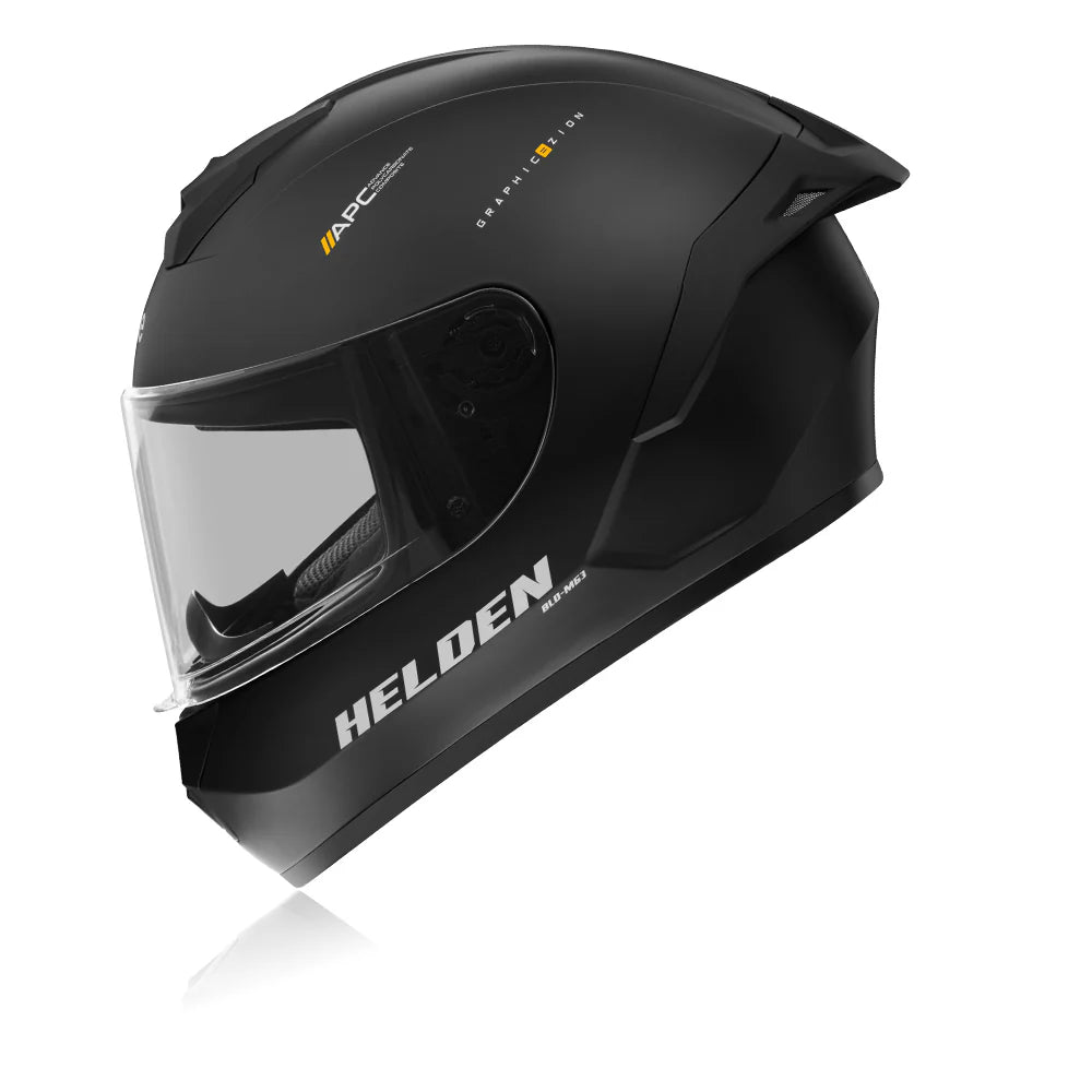 Reise Helden Motorcycle Riding Helmet - Solid Matt Black