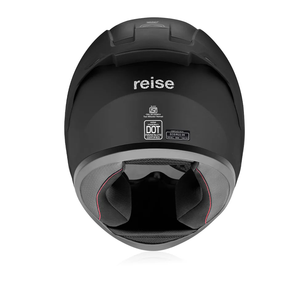 Reise Helden Motorcycle Riding Helmet - Solid Matt Black