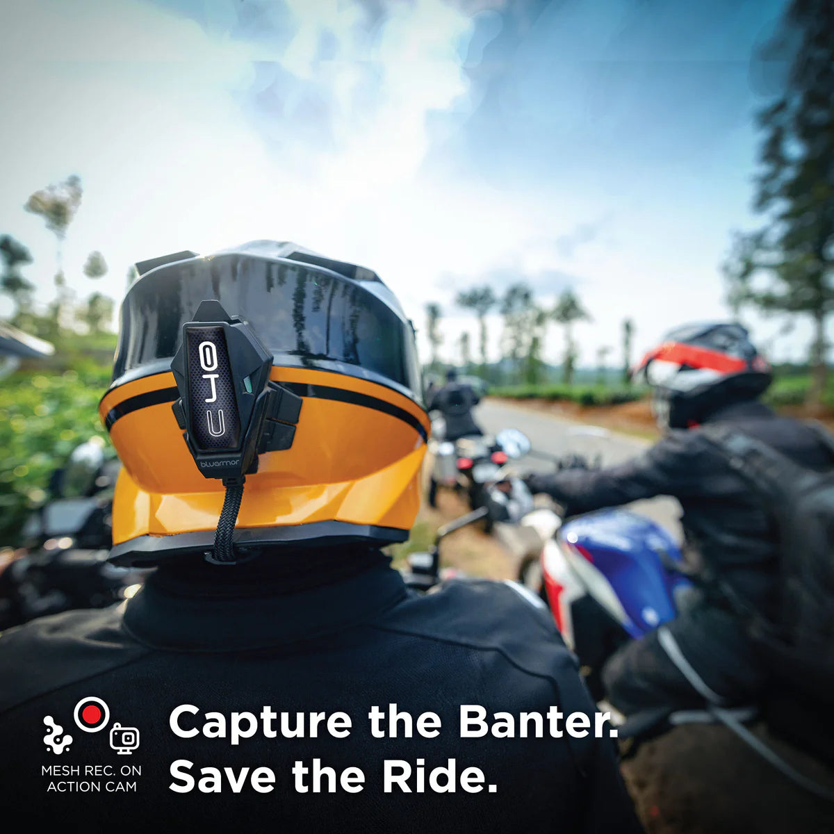 BluArmor C40 Grid - Motorcycle Helmet Intercom