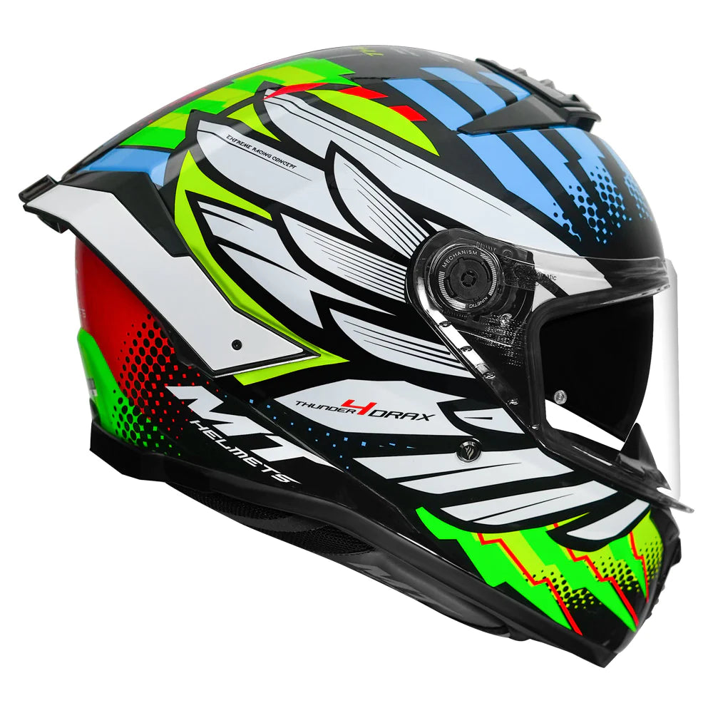 MT Thunder4 Drax Helmet - Green & Blue