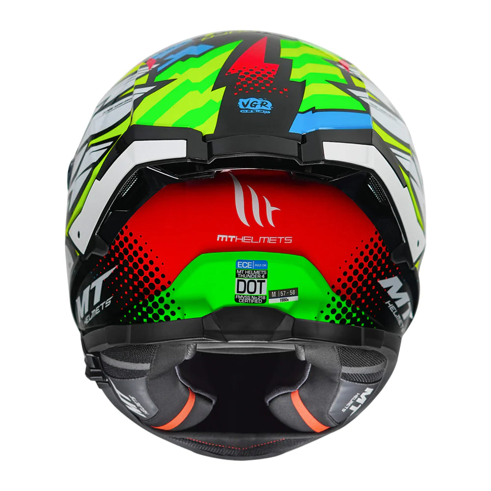 MT Thunder4 Drax Helmet - Green & Blue