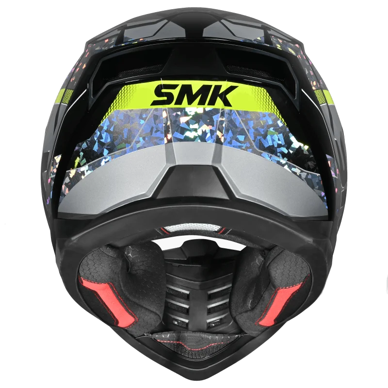 SMK Novo Track Helmet - GL 264 (Back Grey Yellow)