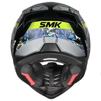 SMK Novo Track Helmet - GL 264 (Back Grey Yellow)