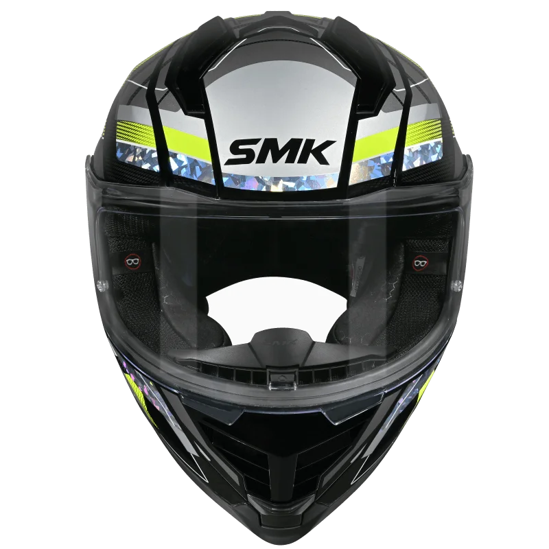 SMK Novo Track Helmet - GL 264 (Back Grey Yellow)