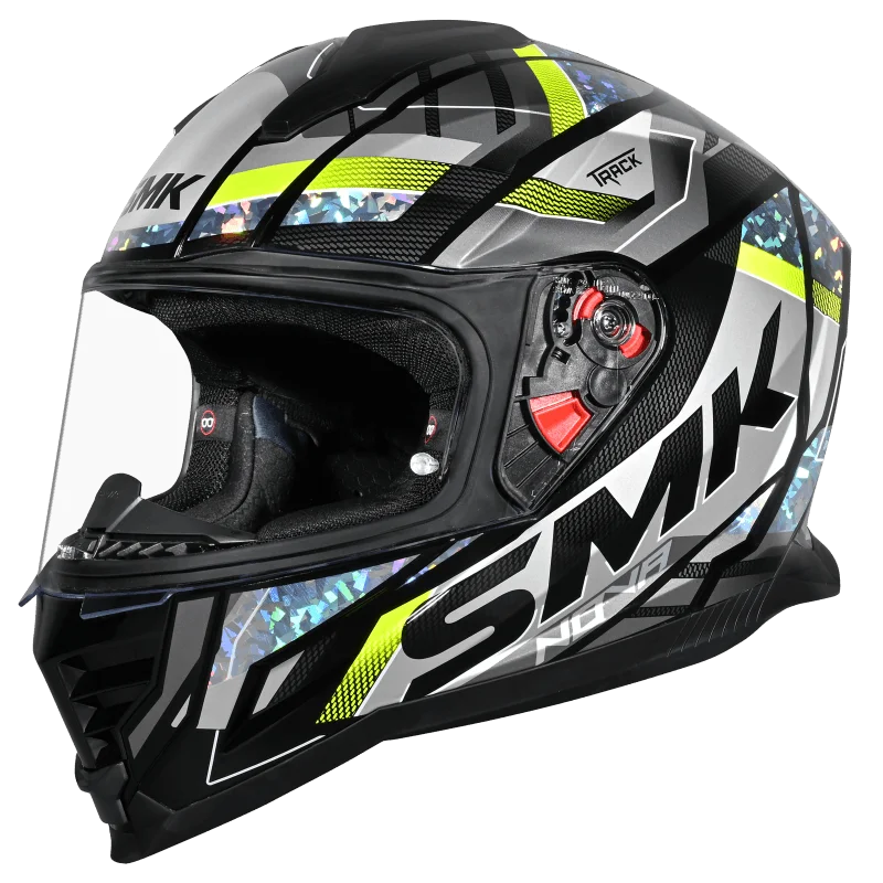 SMK Novo Track Helmet - GL 264 (Back Grey Yellow)