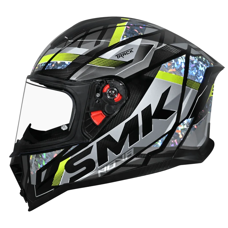 SMK Novo Track Helmet - GL 264 (Back Grey Yellow)