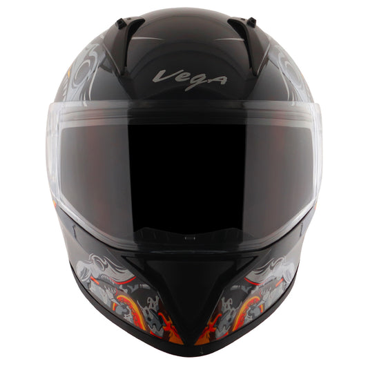 Vega Bolt Octopus Helmet - Black Orange