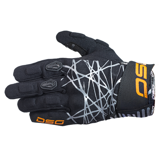 DSG Phoenix Air Riding Glove Black Grey Orange