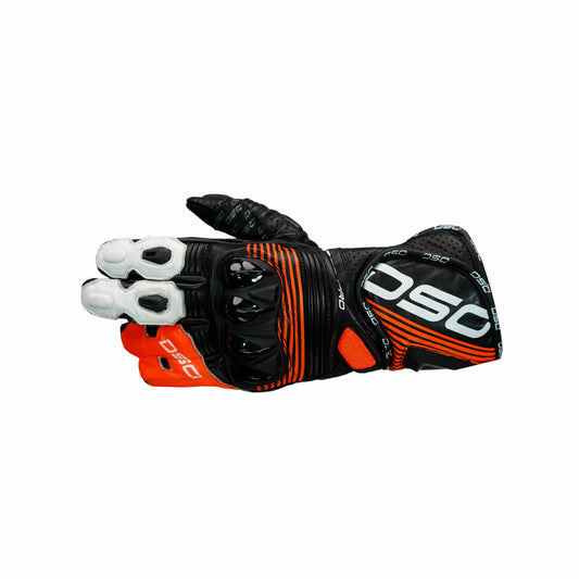 DSG Race Pro Riding Glove Black Red Fluo White