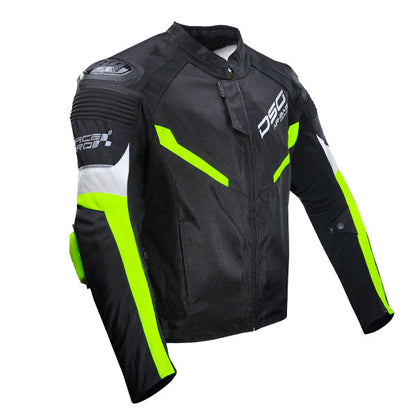 DSG Race Pro V2 Riding Jacket Black Yellow Fluo