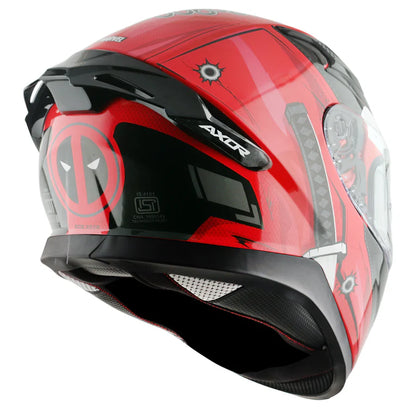 AXOR Apex Marvel Deadpool Helmet - RED BLACK