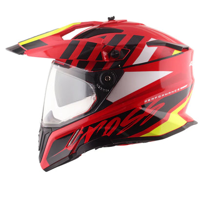 AXOR X-Cross Dual Visor Orbit Helmet - Red Black