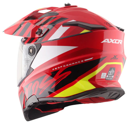 AXOR X-Cross Dual Visor Orbit Helmet - Red Black