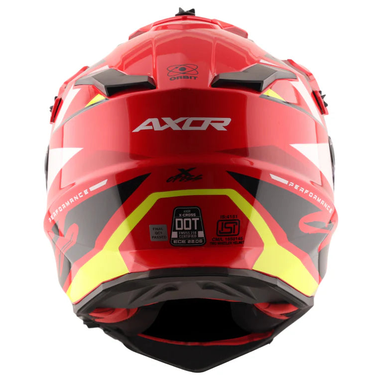 AXOR X-Cross Dual Visor Orbit Helmet - Red Black
