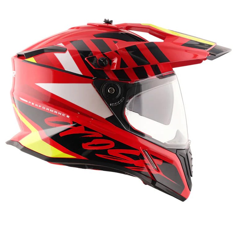 AXOR X-Cross Dual Visor Orbit Helmet - Red Black