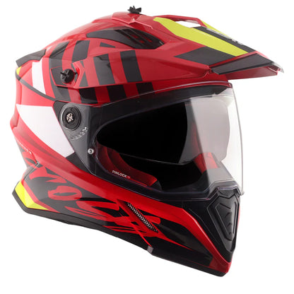 AXOR X-Cross Dual Visor Orbit Helmet - Red Black