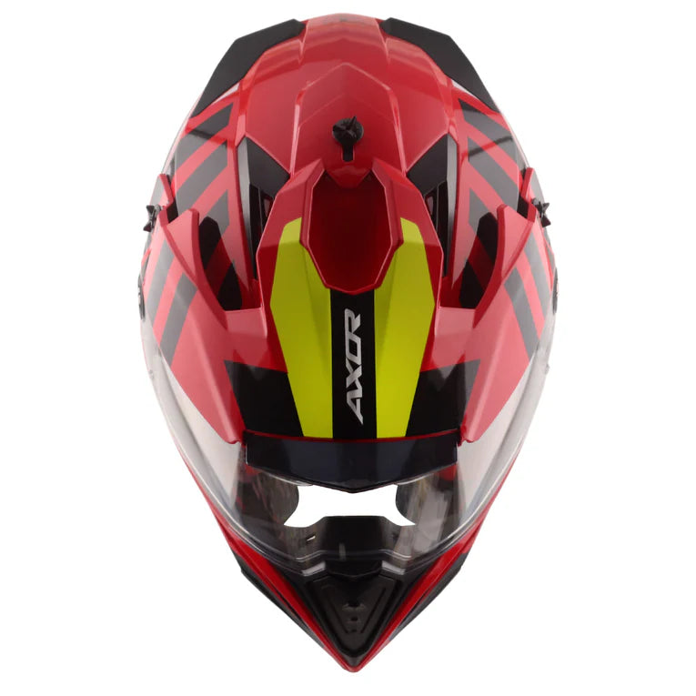 AXOR X-Cross Dual Visor Orbit Helmet - Red Black