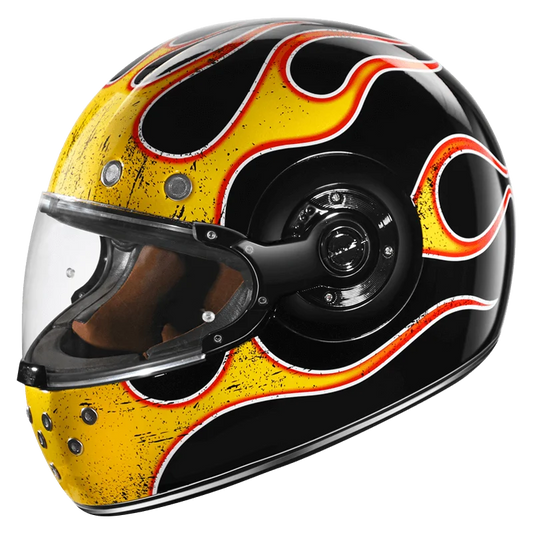 SMK Retro Inferno Helmet - GL 243 (Back Yellow Red)