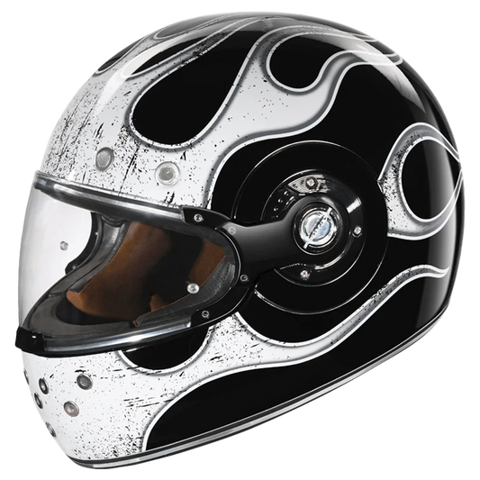 SMK Retro Inferno Helmet - GL 266 (Back Grey Grey)