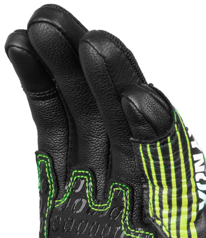 RYNOX Tornado Pro 4 Gloves - Black Hi-Viz Green (CARBON EDITION)