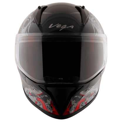 Vega Bolt Octopus Helmet - Black Red