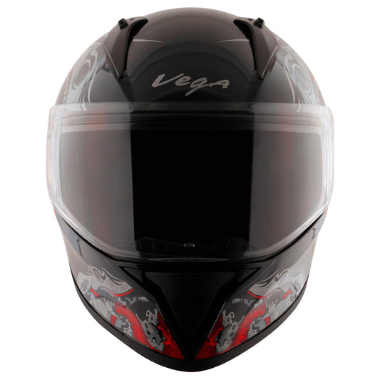 Vega Bolt Octopus Helmet - Black Red